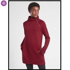Athleta Cozy Karma Asym Sweatshirt Dress M